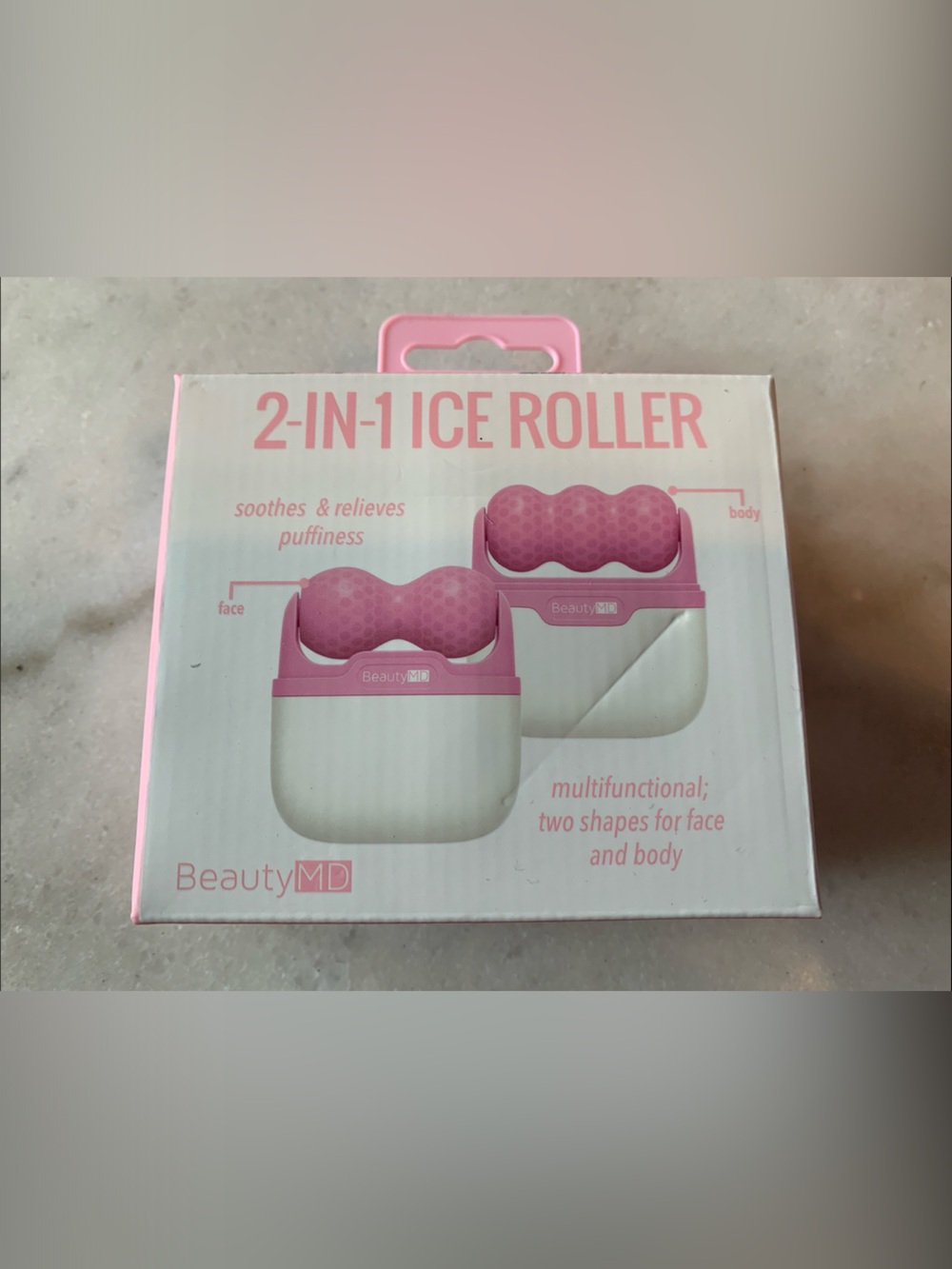 2-in-1 Ice Roller - Pink Cooling Facial & Body Roller